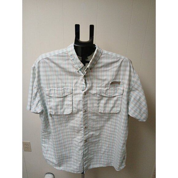 Columbia PFG Vented Shirt Mens L Outdoor Hiking Fishing Button Short Sleeve - Picture 1 of 11